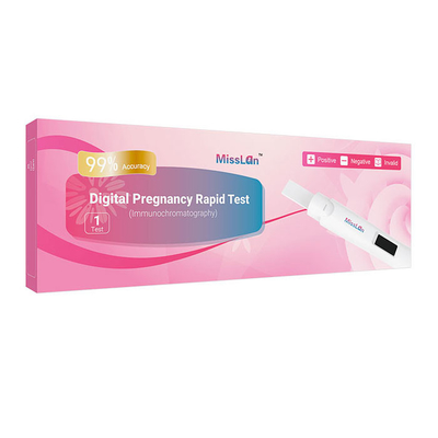 Ψηφιακός μόνος CE - εξετάστε Midstream εξαρτήσεων δοκιμής εγκυμοσύνης HCG τη γρήγορη κασέτα 25mIU/Ml